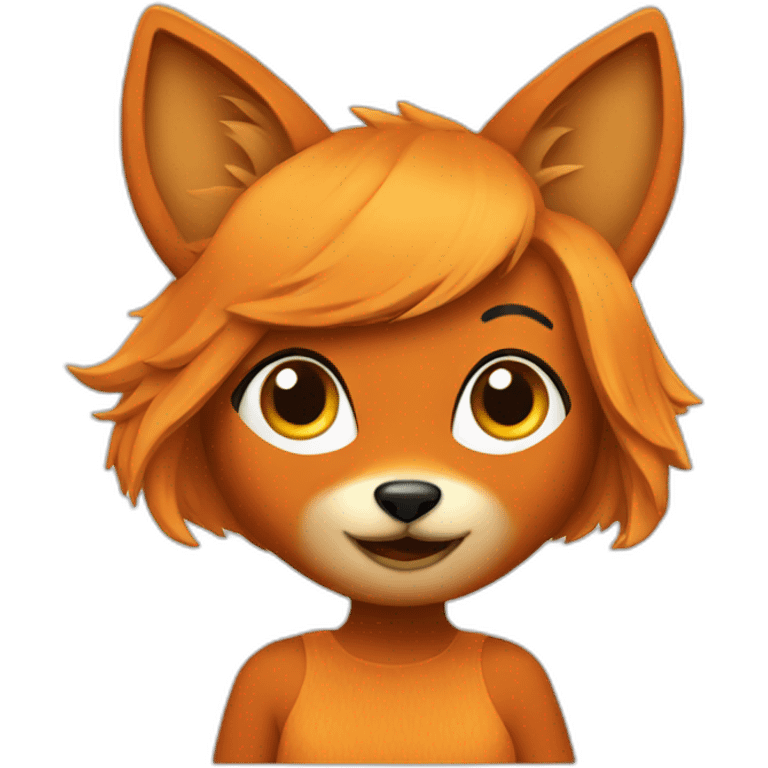 Foxy at her laptop  emoji