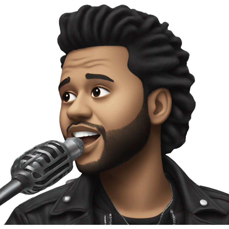 the weeknd with microphone emoji