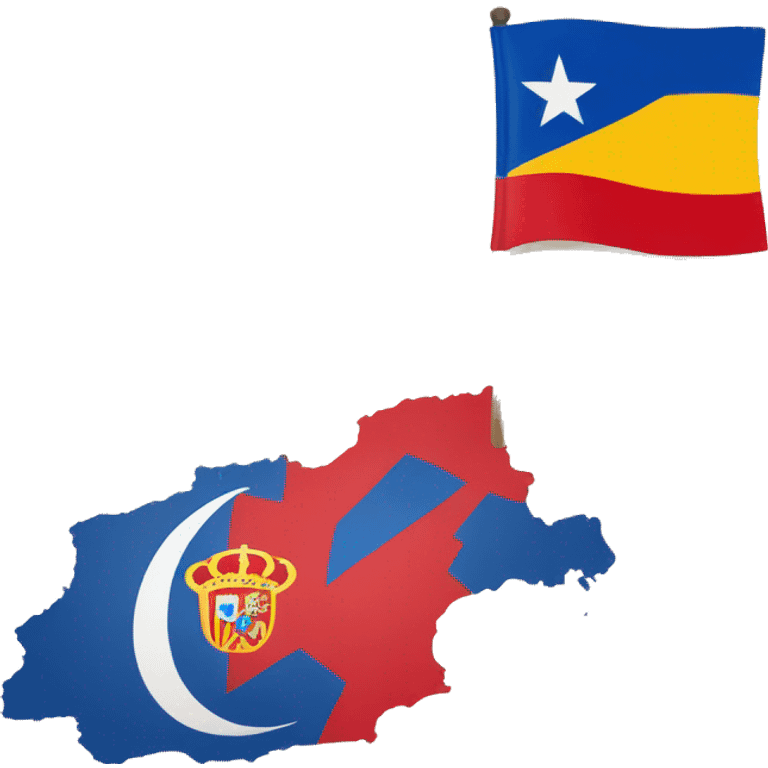 cuba map and flag of spain emoji