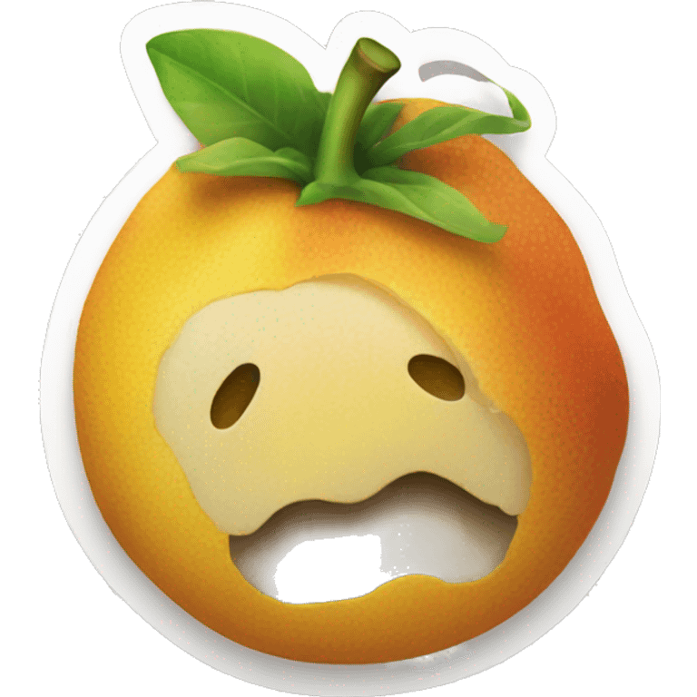 half peeled sticker emoji