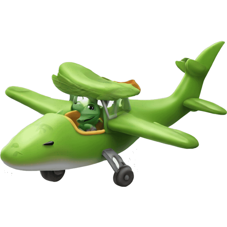 Dinosaur flying a plane  emoji