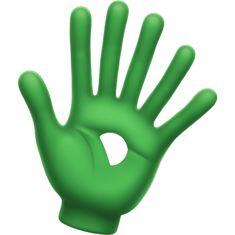 Green hand emoji