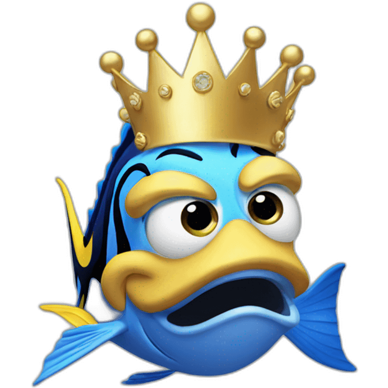 dory holding gold crown emoji