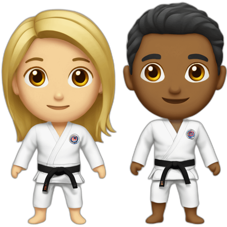 Casal jiu-jitsu emoji