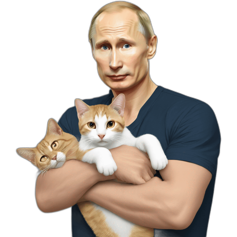 Putin holding a cat  emoji