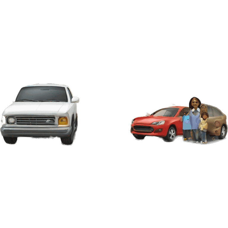 House, cars and family  emoji