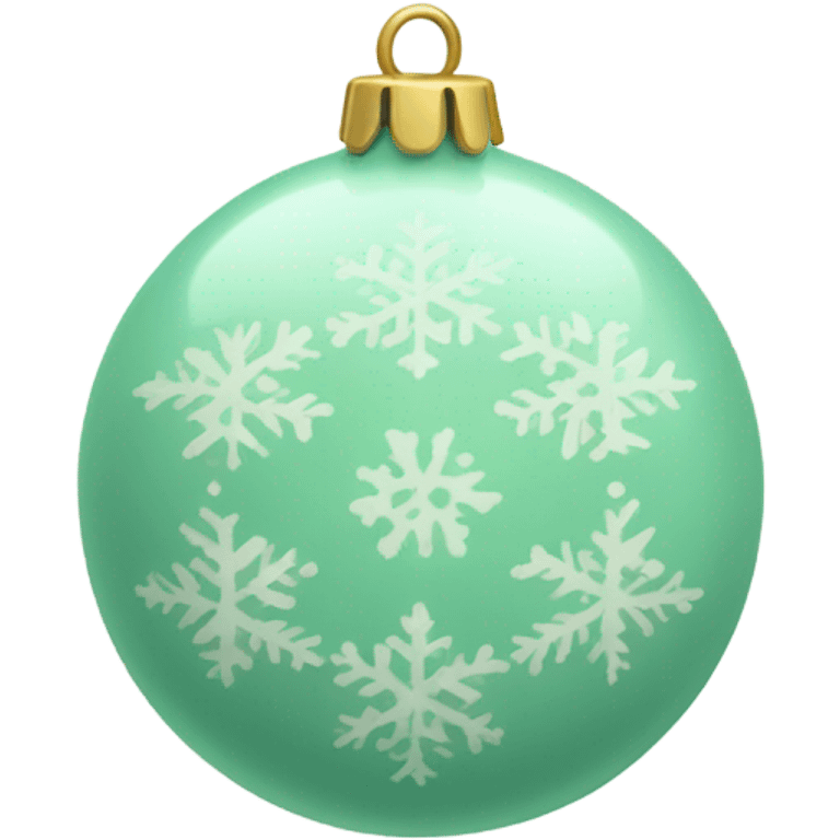 Pastel Green ornament with winter pin  emoji