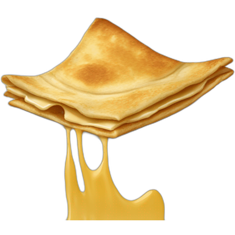 Laissez la crêpe cuire d'un côté avant de la retourner. emoji