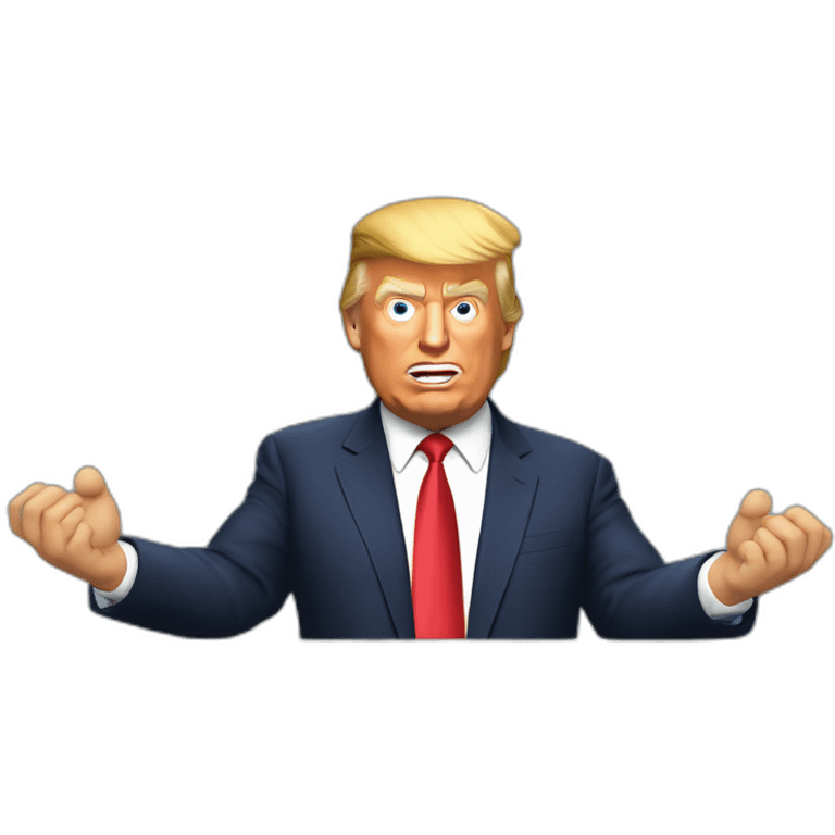 Donald Trump en train de faire un discours emoji