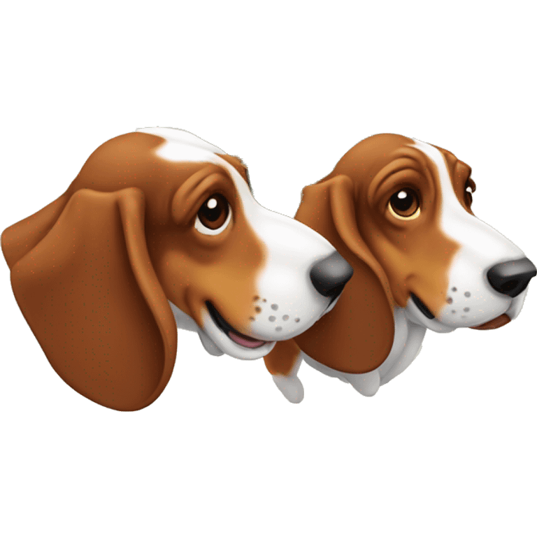 Basset hound and tryceratops emoji