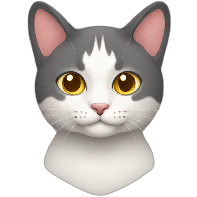 knowledgeable and caring cat in minimalist style emoji