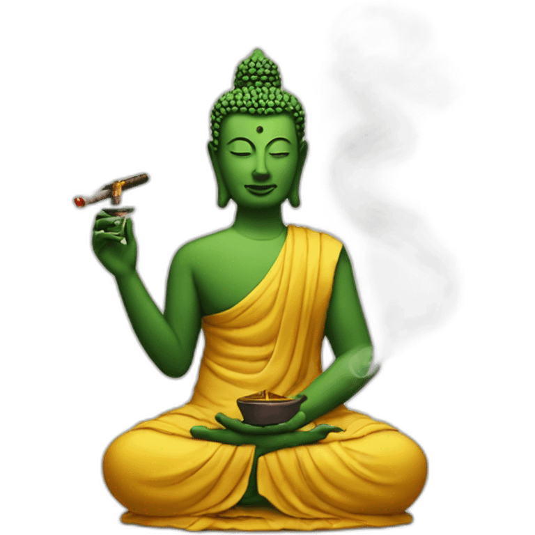 buddha smokes shisha emoji