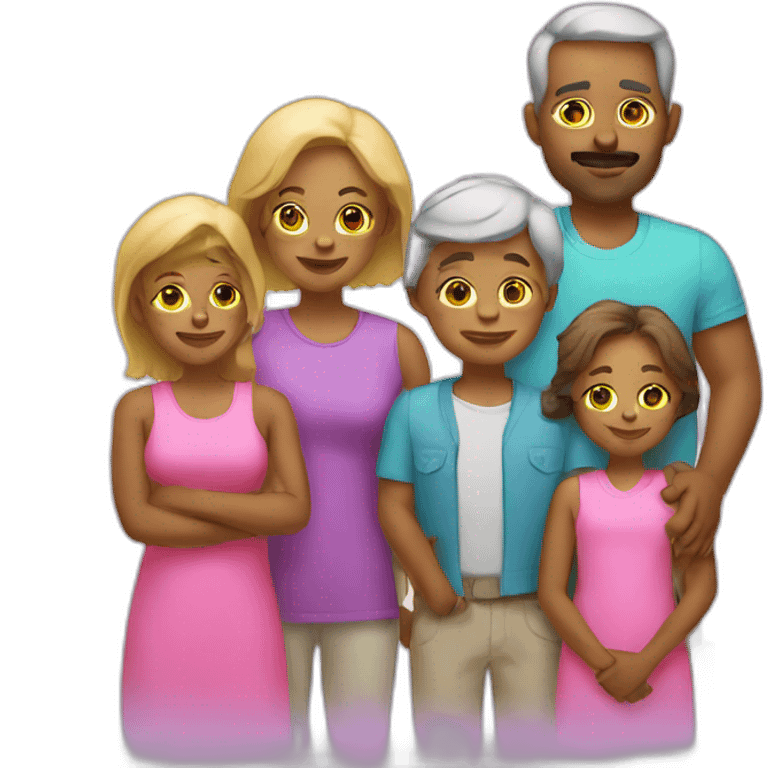 Fluorescent family emoji