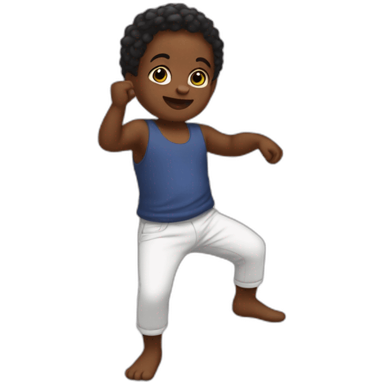 Black baby dancing salsa emoji