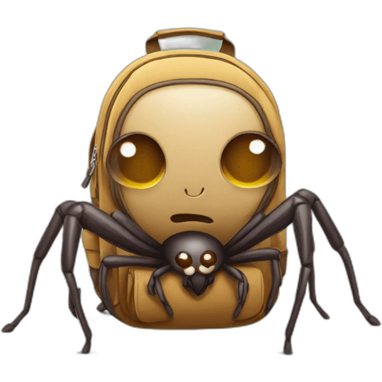 Spider wearing a backpack emoji