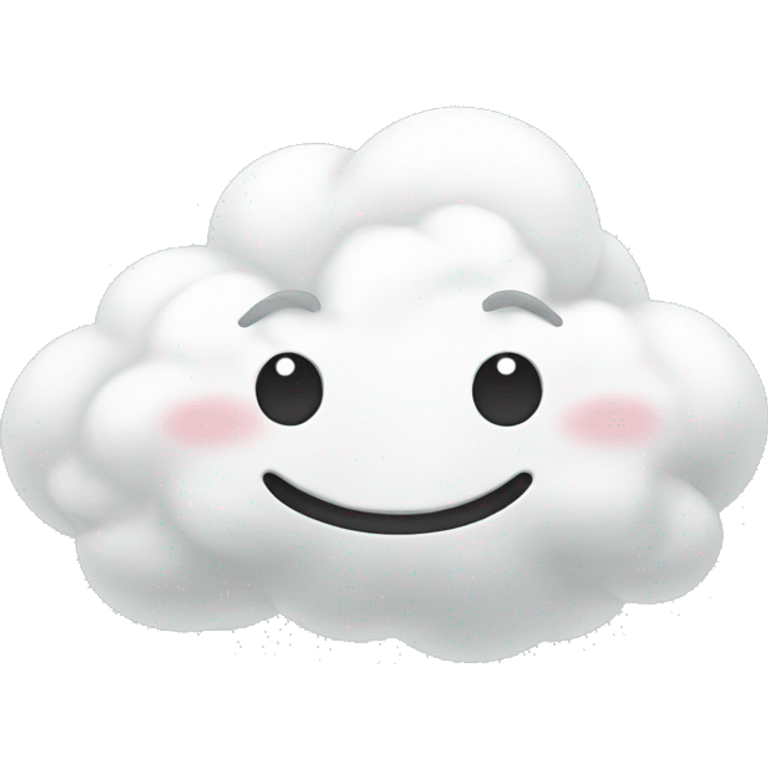 Fluffy white cloud emoji