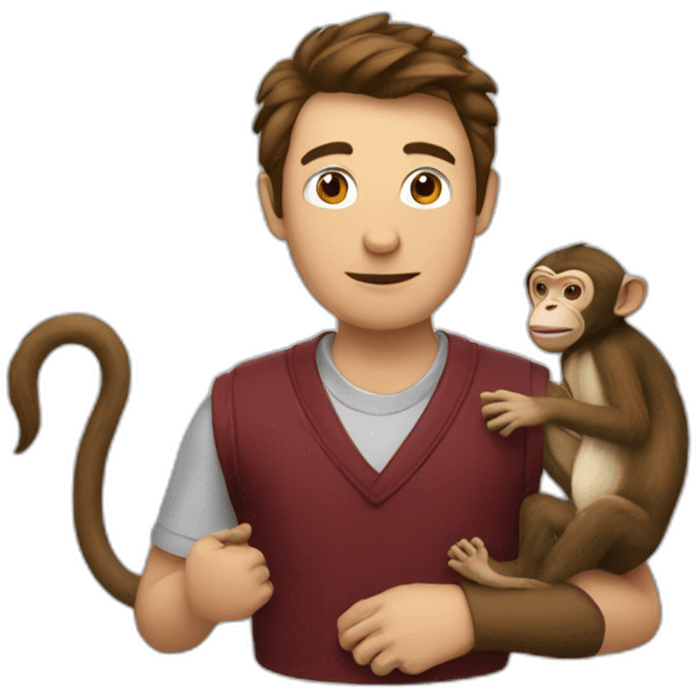 Elon with a body of monkey emoji