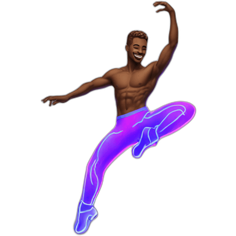  male dancer neon sign booty emoji