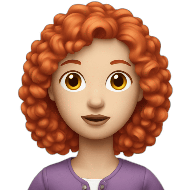 red hair doll emoji