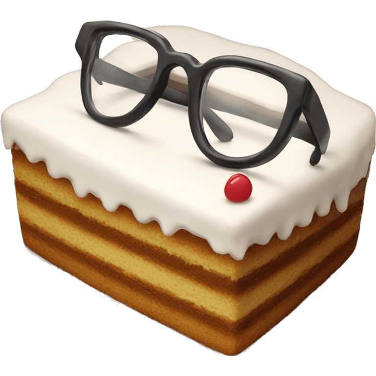 cake with glasses emoji