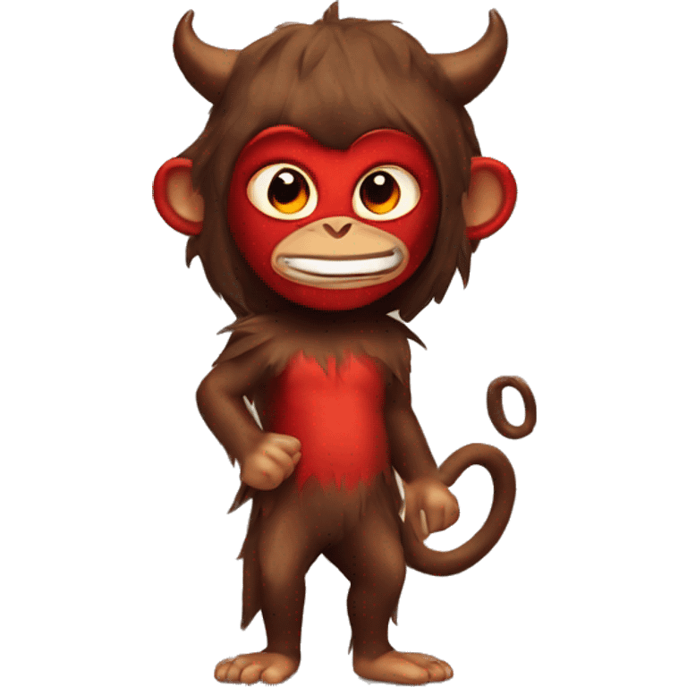 devil dressed as a monkey emoji