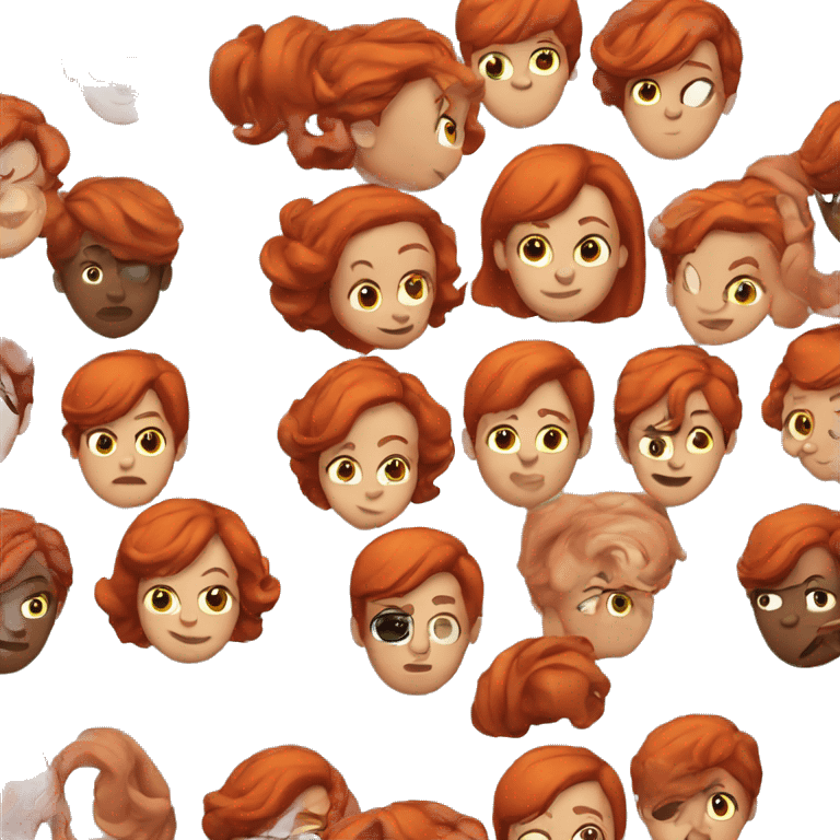 red hair memoji emoji