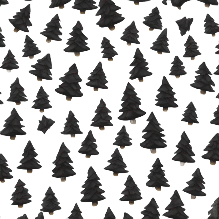 black christmas tree emoji