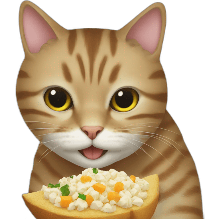 cat eating pittu emoji