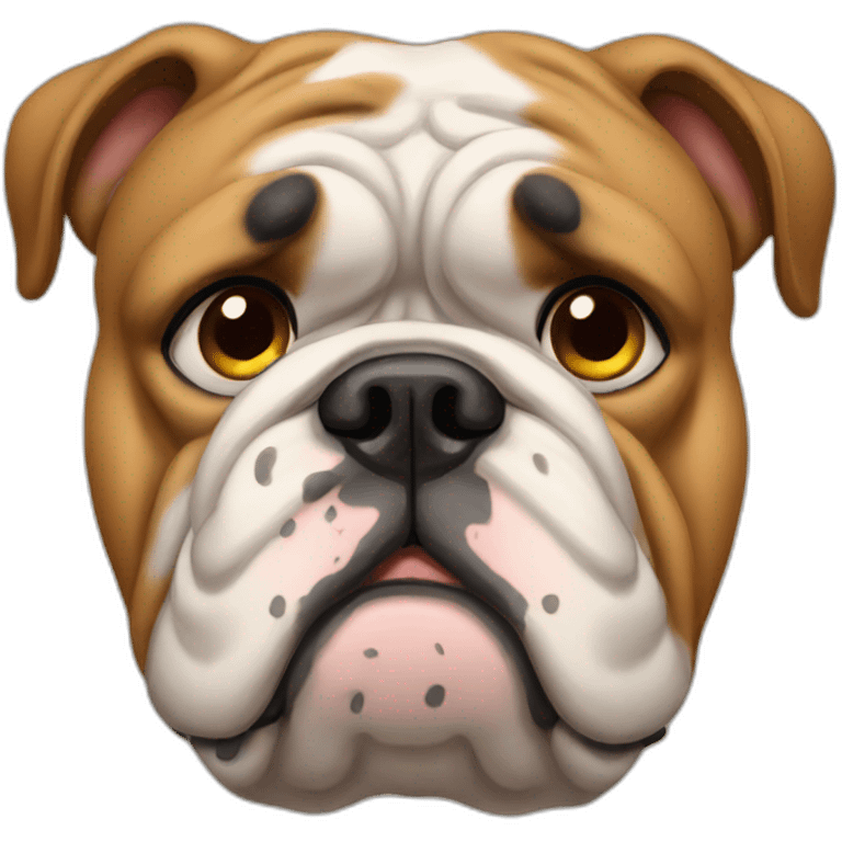 english bulldog sad emoji