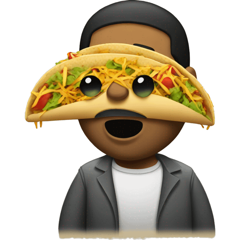 Drake eating a taco emoji