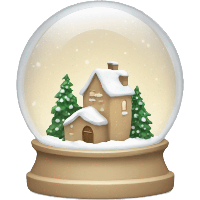 Beige snow globe emoji