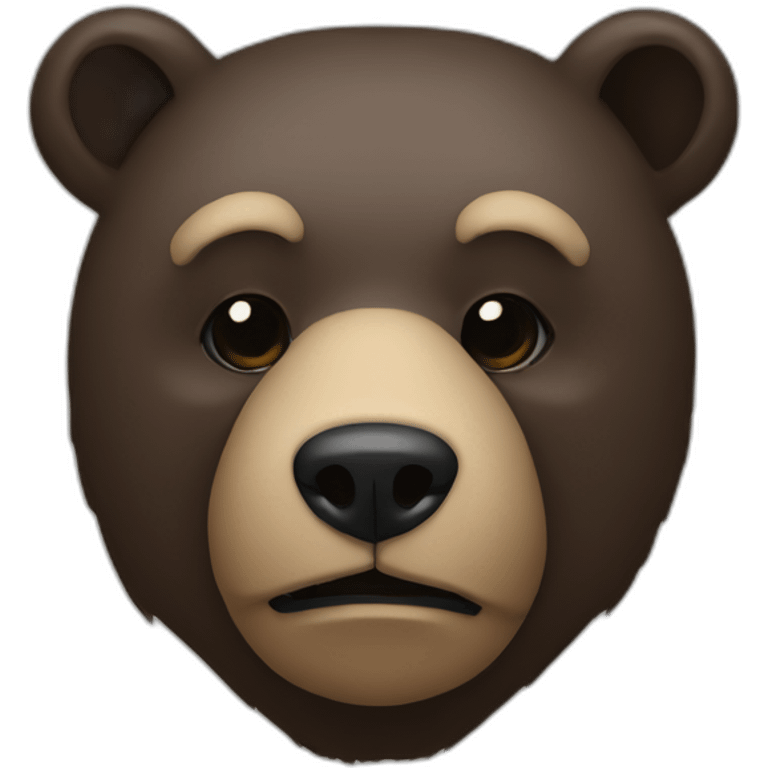 Bear with sado-maso mask emoji