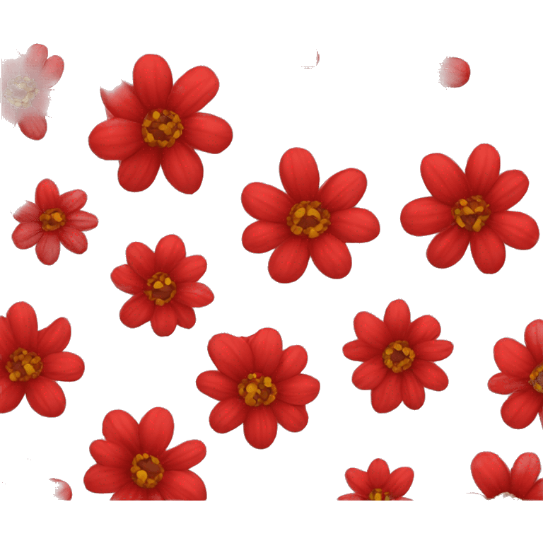 Red flowers emoji