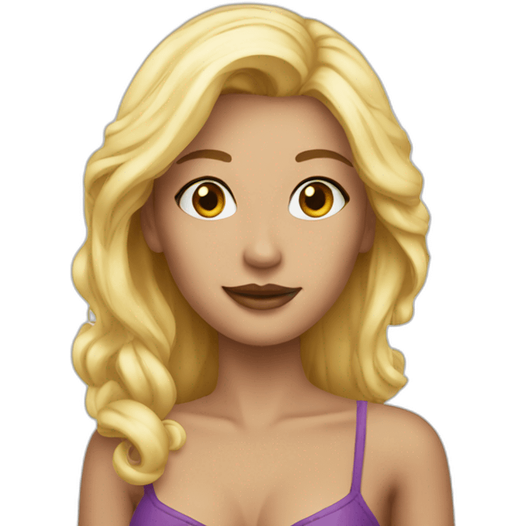 Sexy blonde emoji