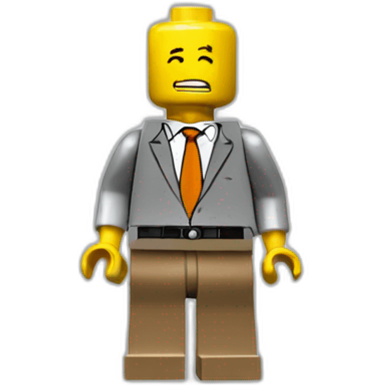 Lego-man-office worker depressed, tired emoji