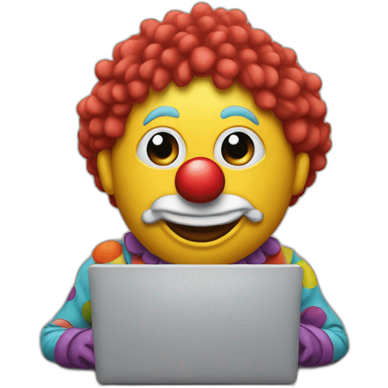 Clown with laptop emoji