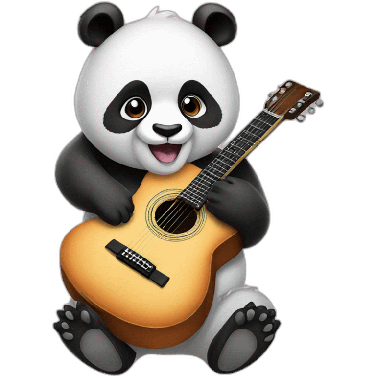 panda with a guitar emoji