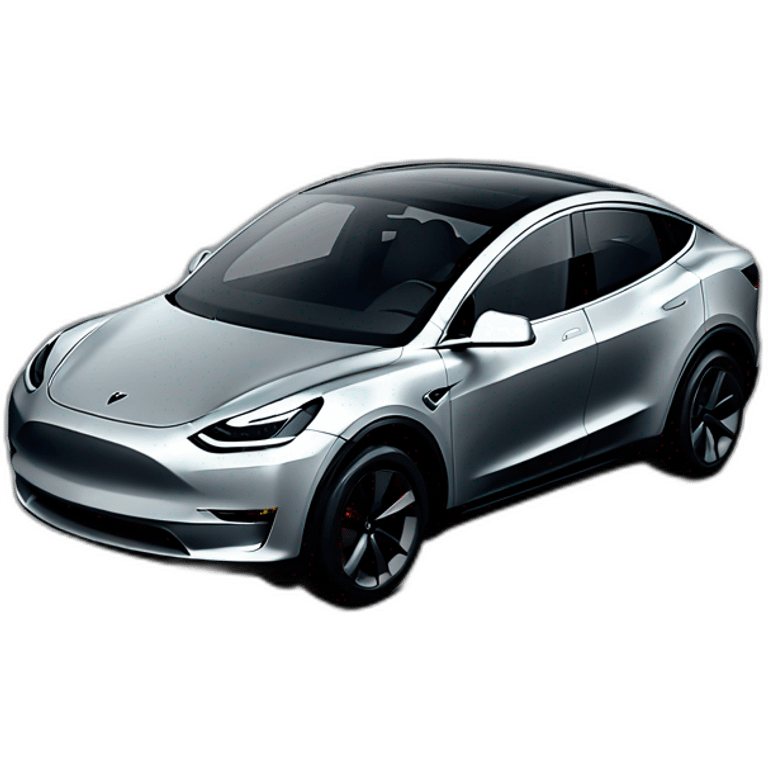 Gray Tesla model y car emoji