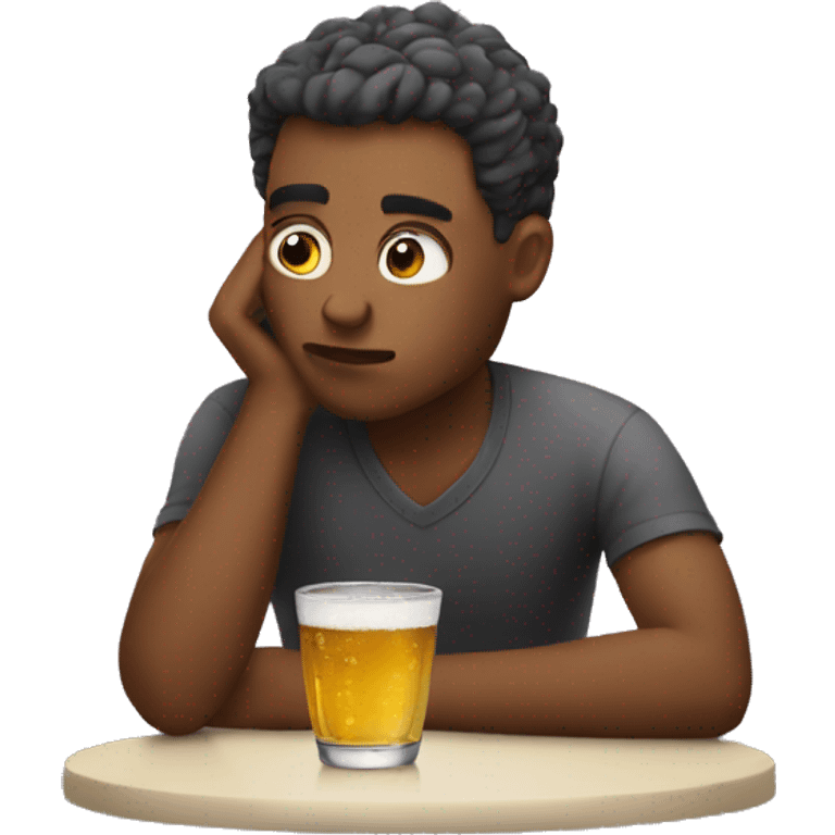 Thinking about drinking emoji