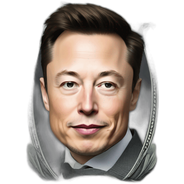 elon musk on dollar bill emoji