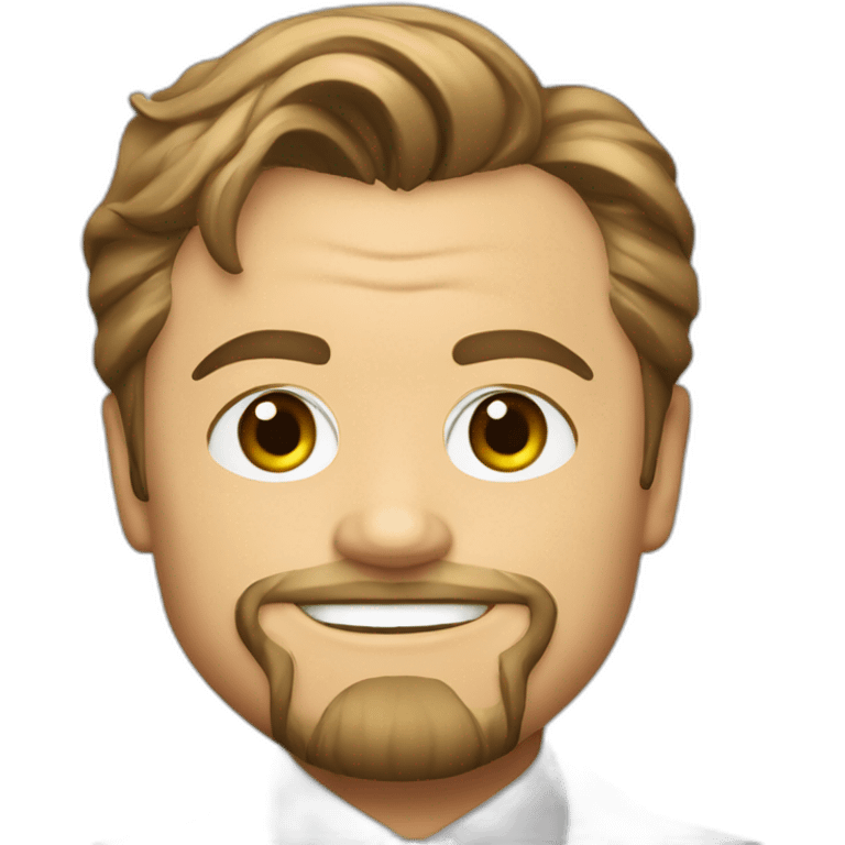 leonardo dicaprio cartoon wearing suit emoji