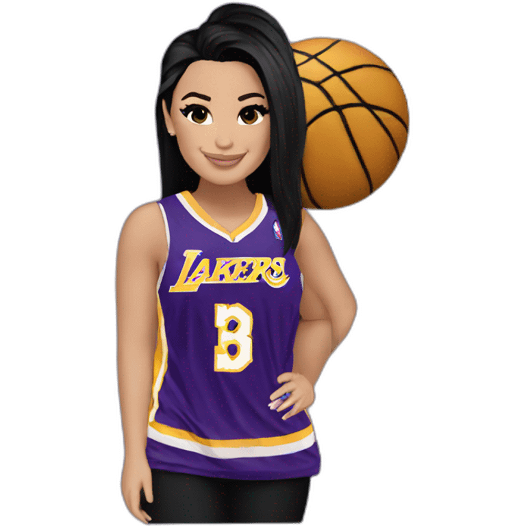 demi lovato with lakers jersey emoji