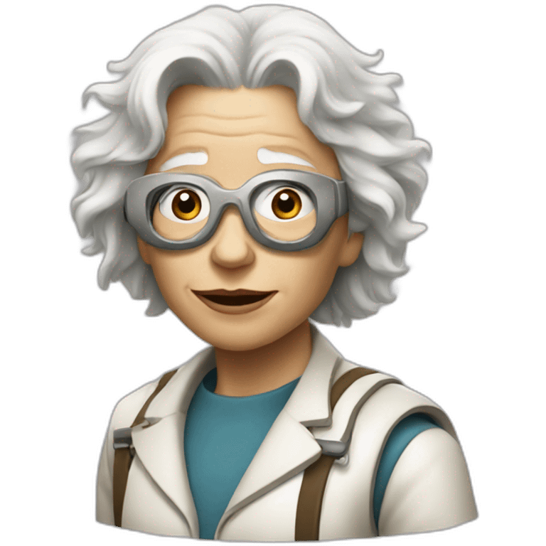 Female Emmett Brown emoji