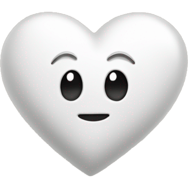 White heart with letter E emoji