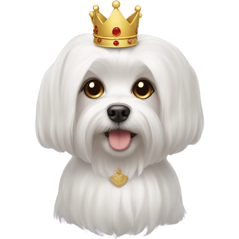 Maltese dog with a crown emoji