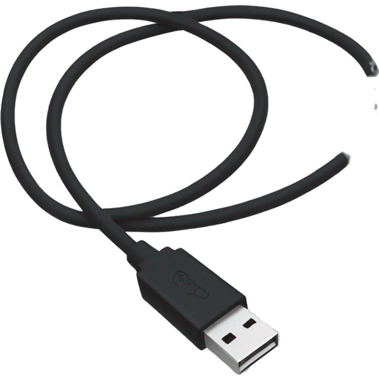 Black usb cable emoji