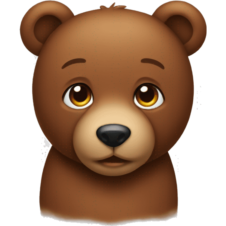 brown teddy emoji