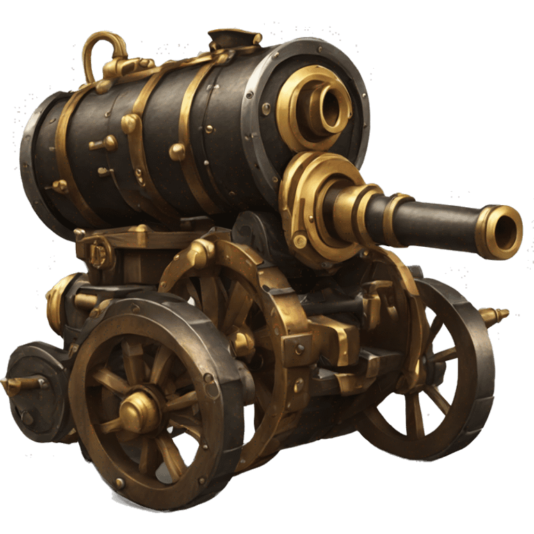 single steampunk pirate artillery canon emoji