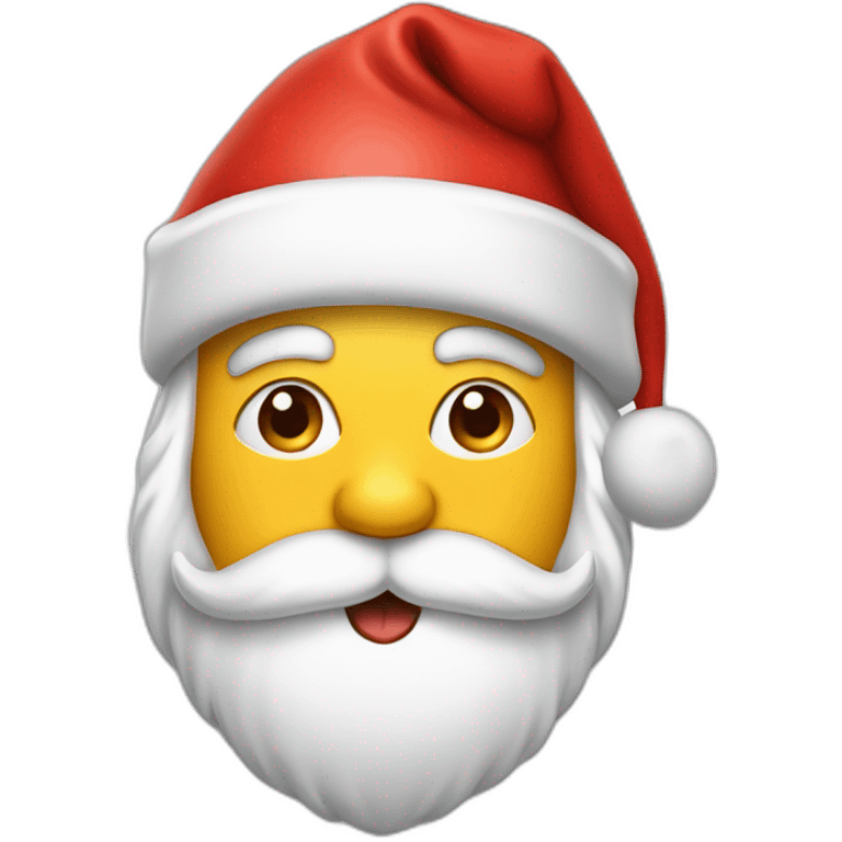 santa sticking out his tongue emoji