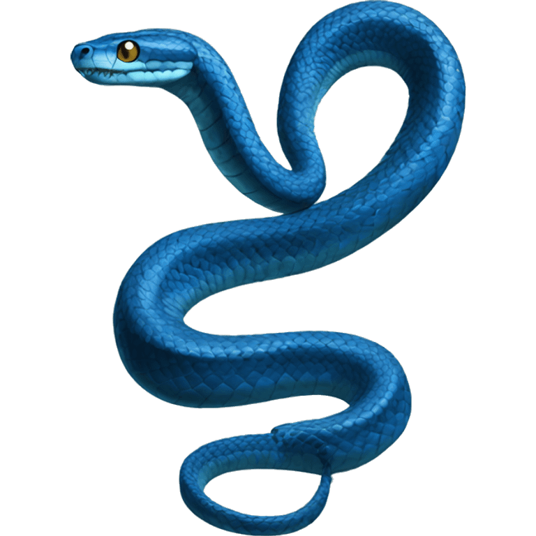 Blue viper snake  emoji